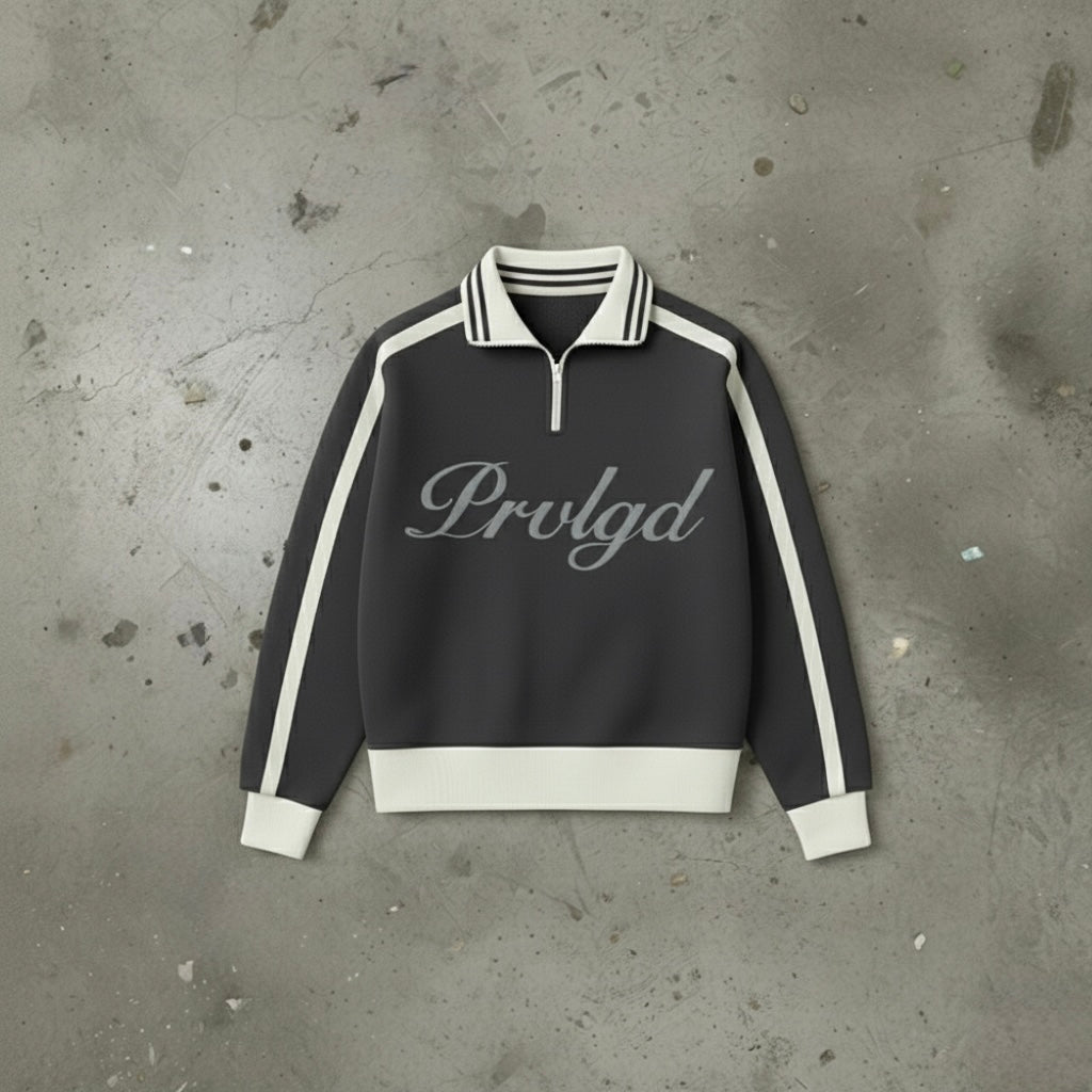 CHARCOAL PRVLGD QUARTER-ZIP